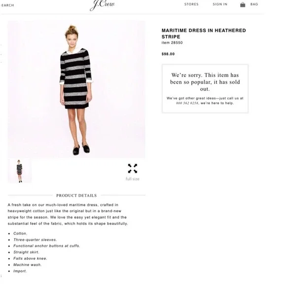 J. Crew Maritime Stripe Dress - Picture 3 of 8